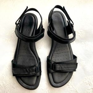 Ecco Size 42(Size 10 US) Black Sandals